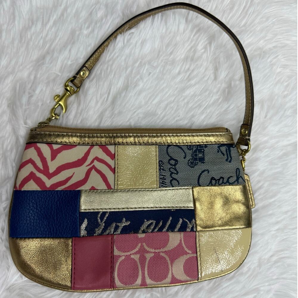 Coach Multi-Color Patchwork Wristlet - image 2